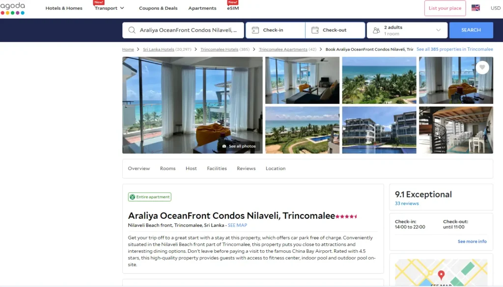 Oceanfront Condos Nilaveli