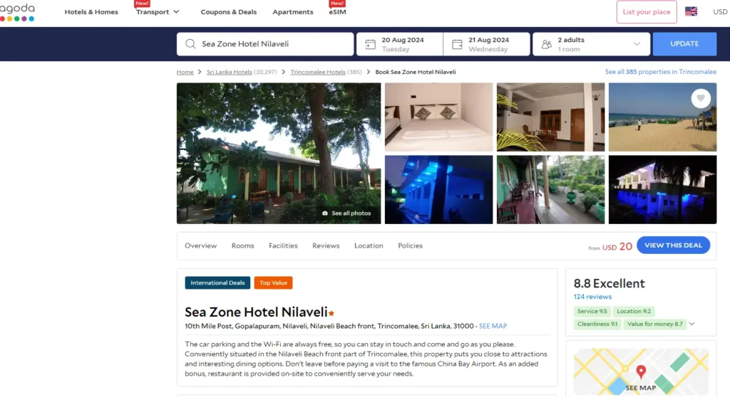 Sea Zone Hotel Nilaveli